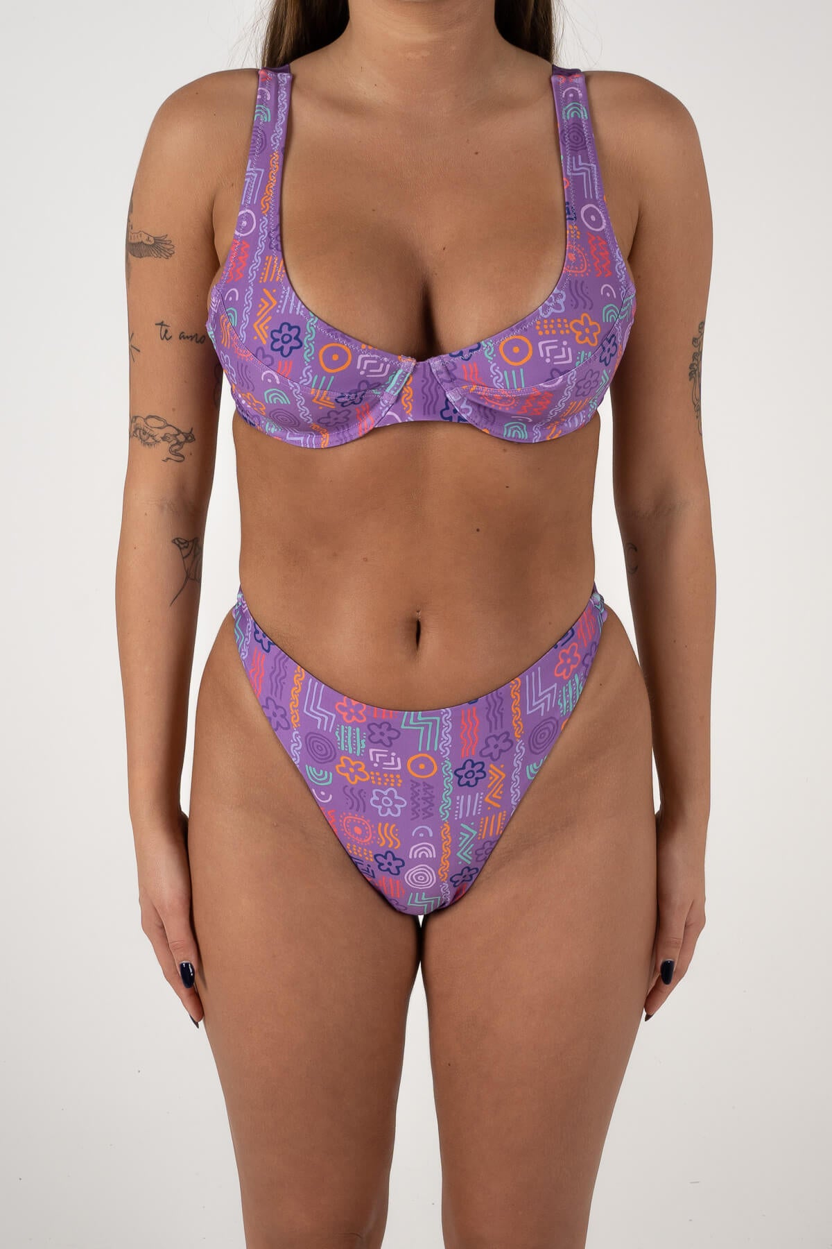 Bang Bang Bikini Bottoms | Purple Paint