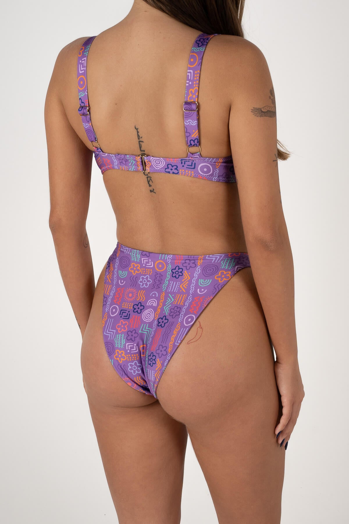 Bang Bang Bikini Bottoms | Purple Paint