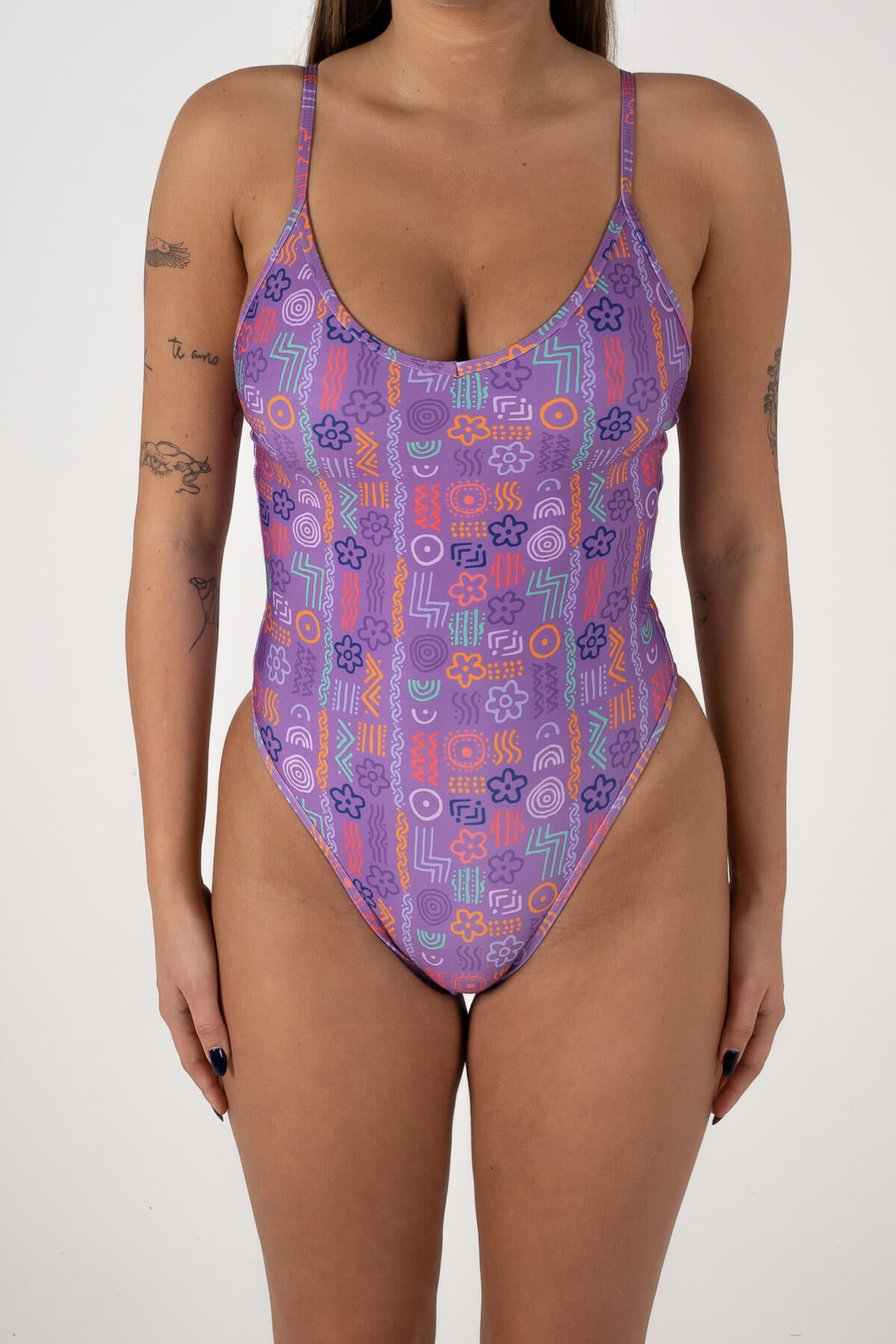 Poolside One Piece | Purple Paint