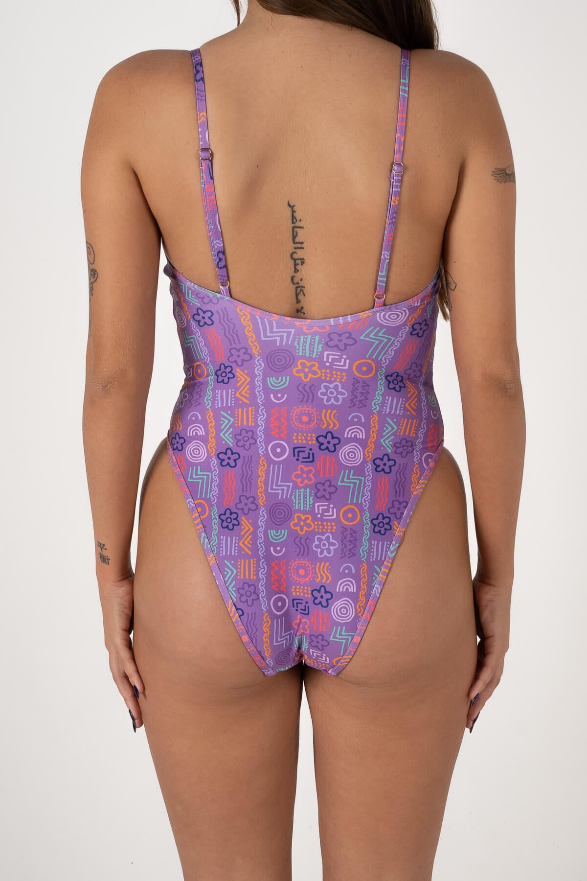 Poolside One Piece | Purple Paint