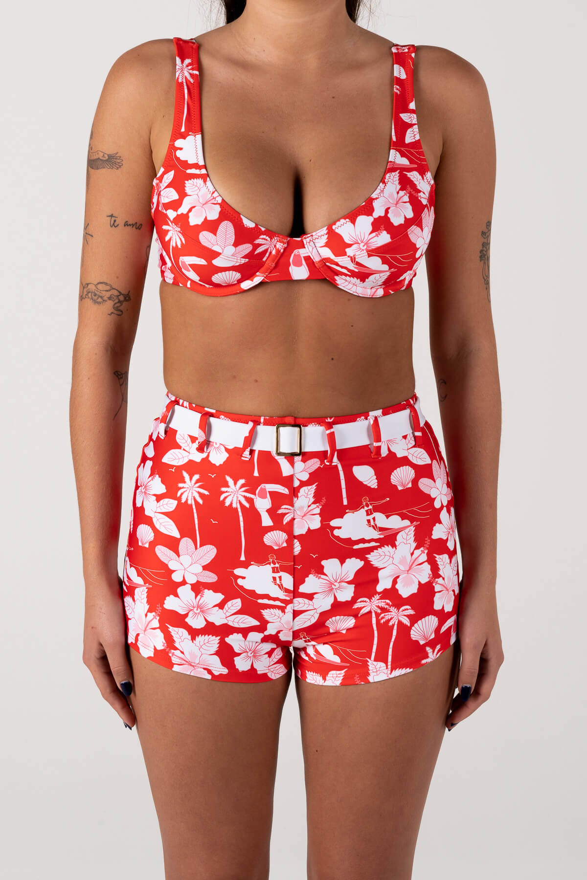 BoomPow Bra Cup Top | Hawaii Red