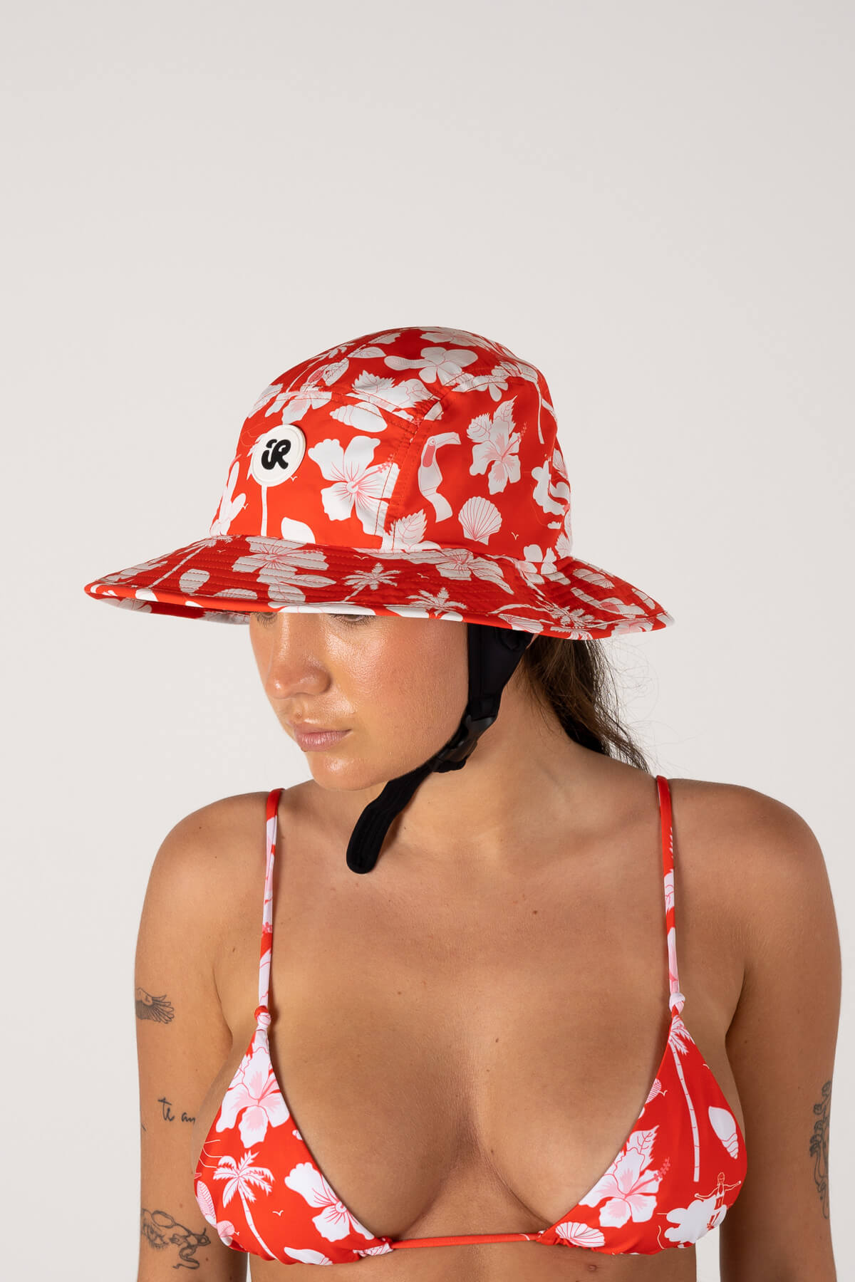 Tropical Thoughts Surf Hat | Hawaii Red