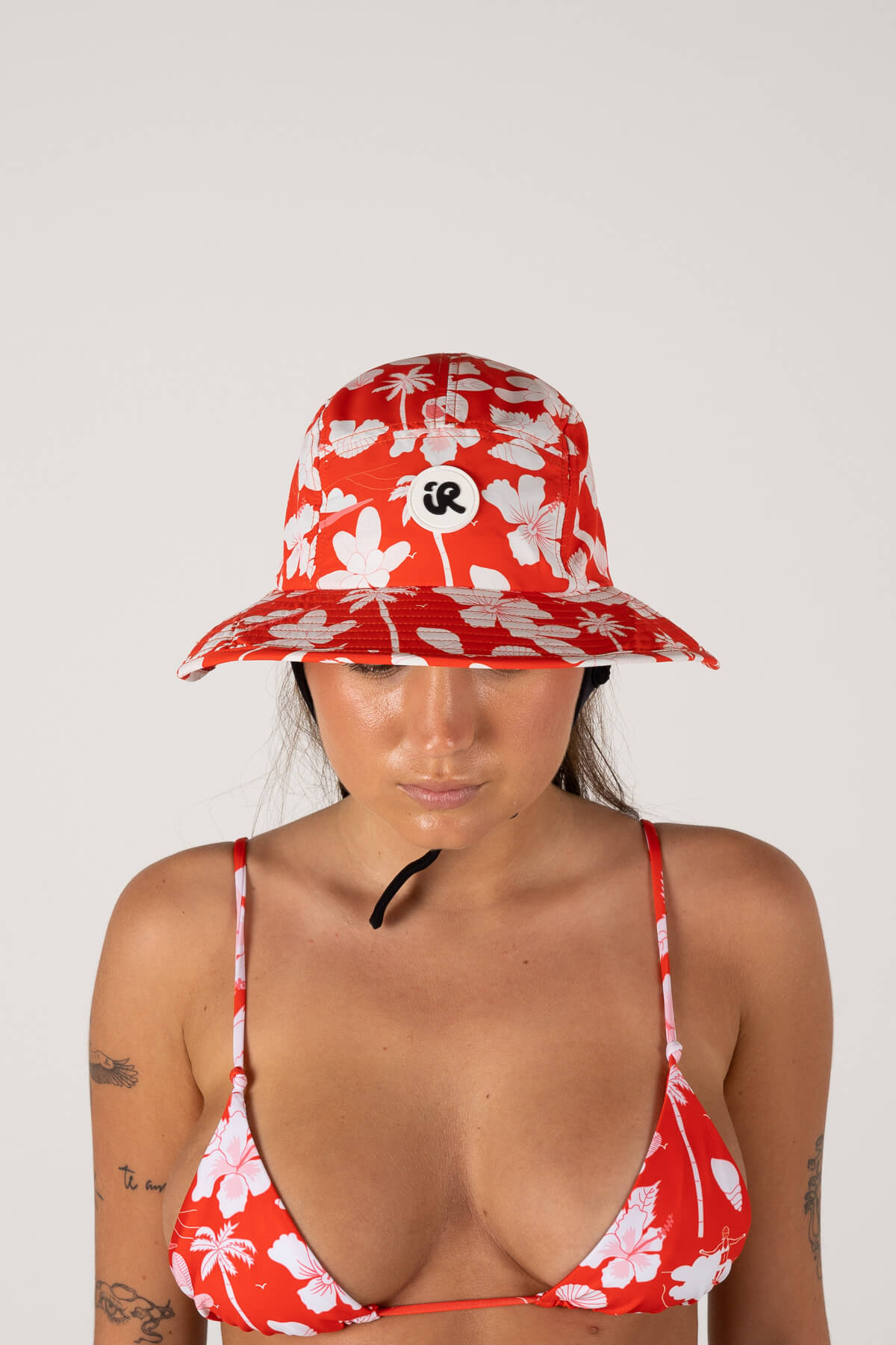 Tropical Thoughts Surf Hat | Hawaii Red