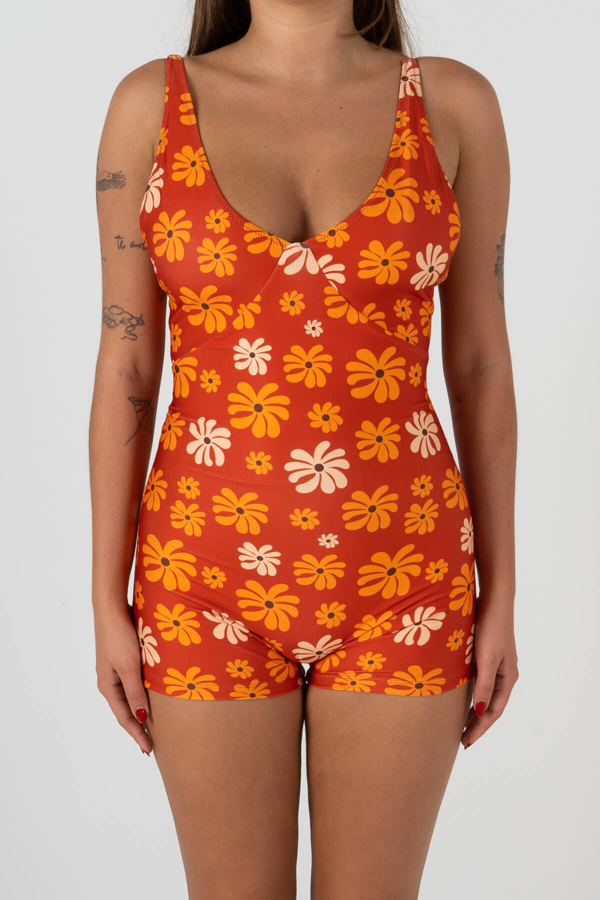 SunRays Surf Suit | Red Flower