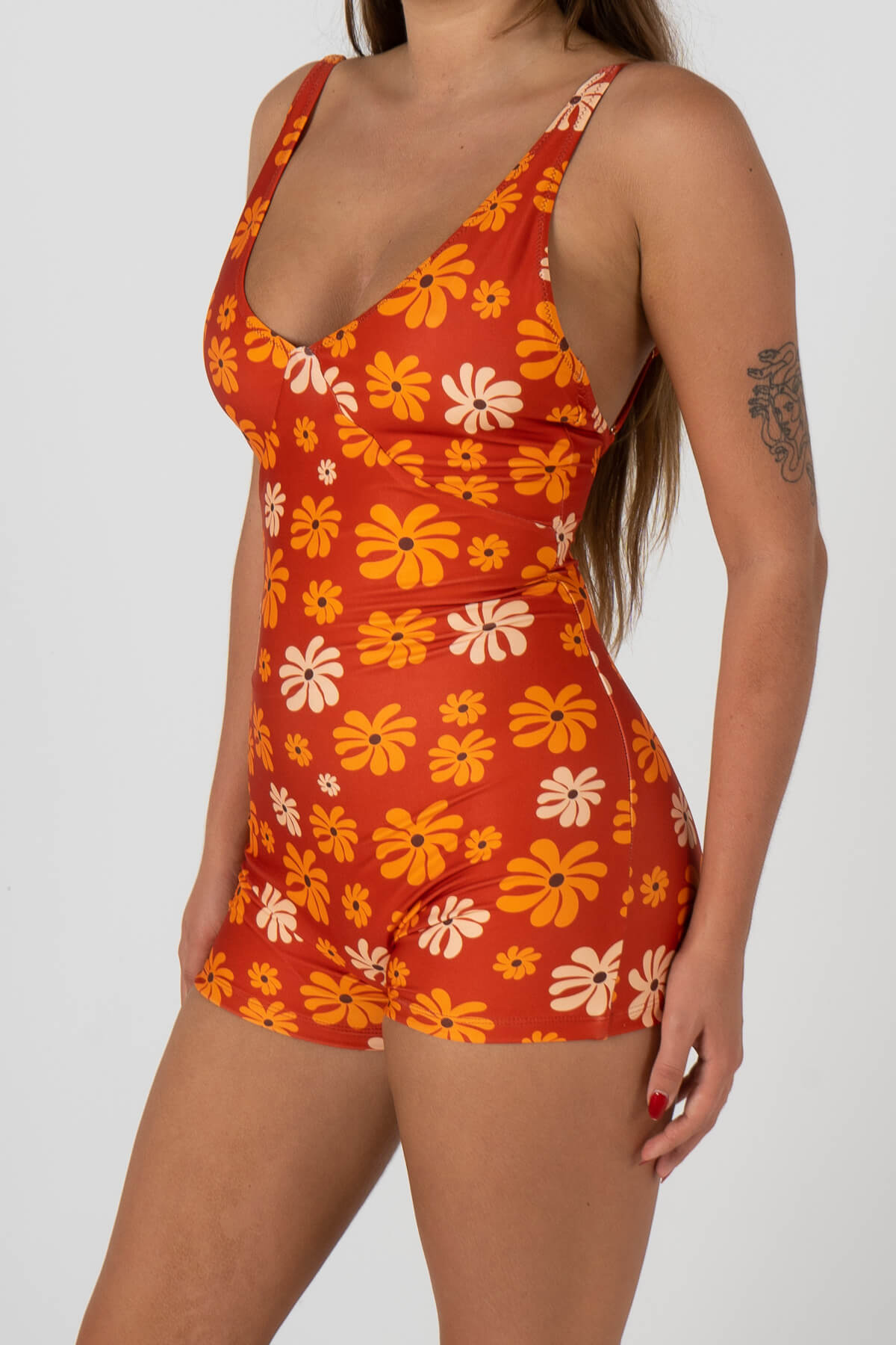 SunRays Surf Suit | Red Flower