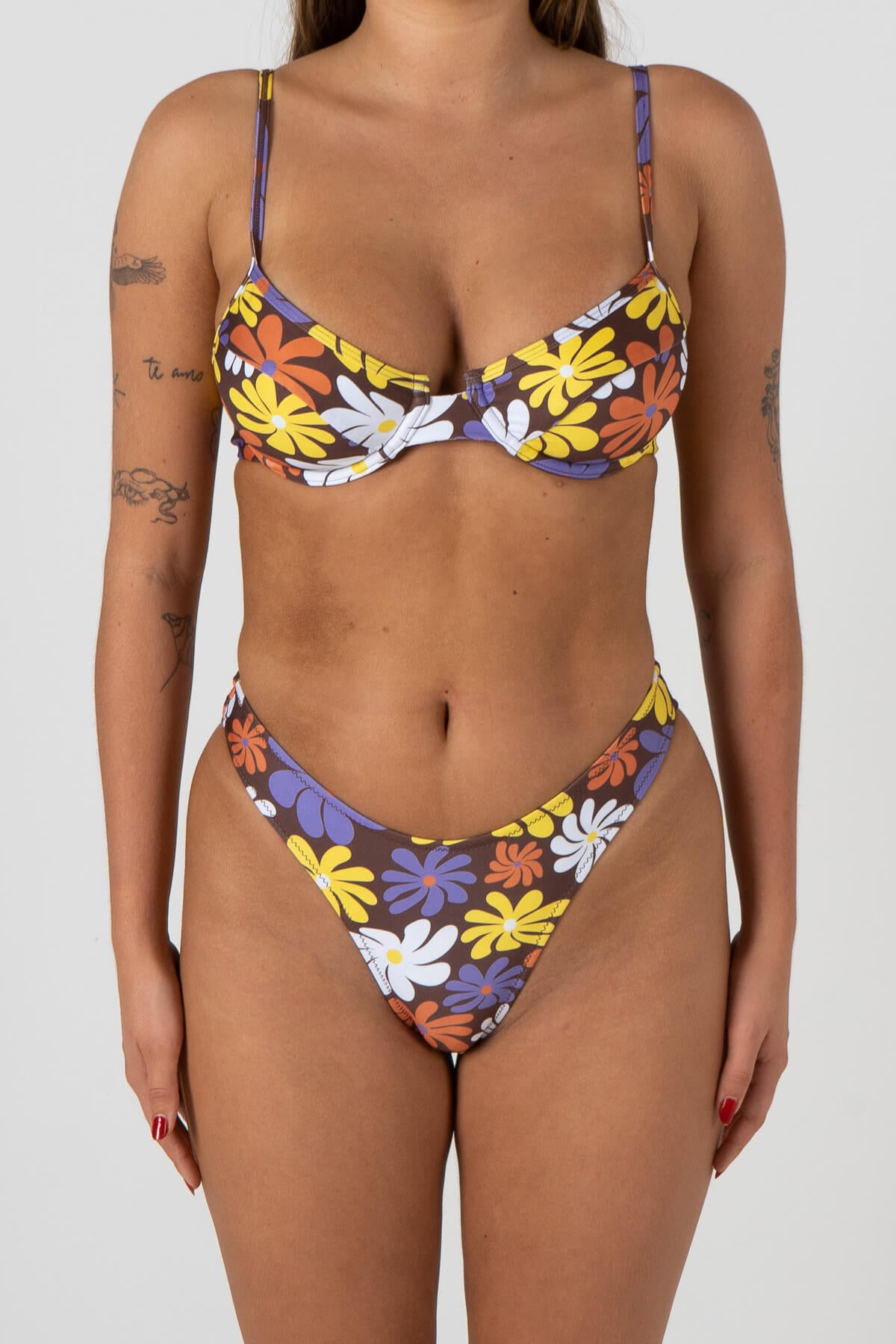 NiceDay Bikini Bottoms | Choc Flower