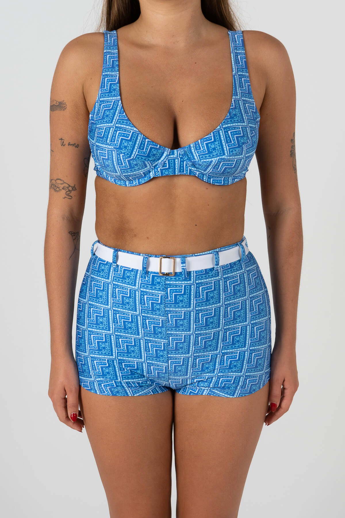 BoomPow Bra Cup Top | Blue Stack