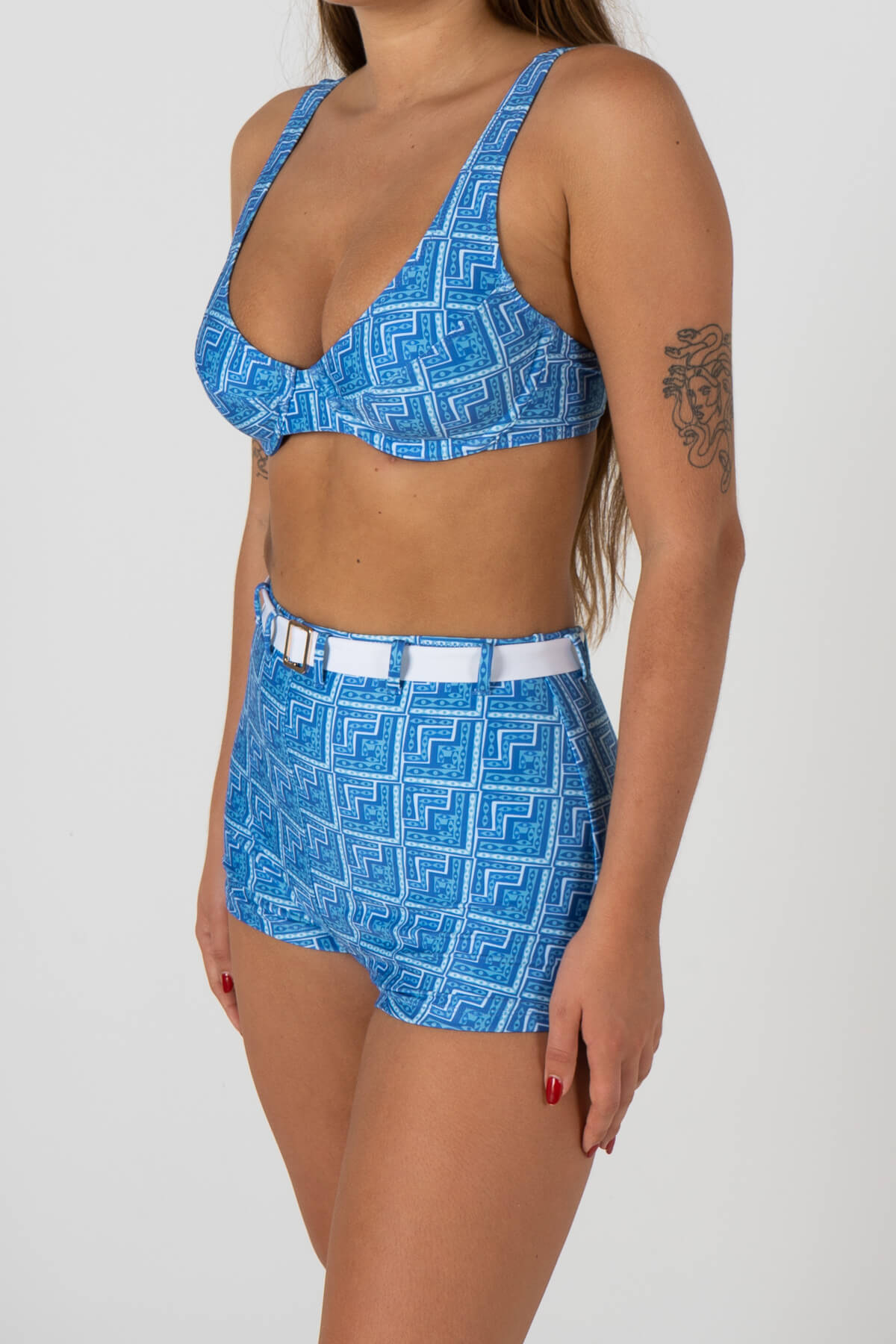 BoomPow Bra Cup Top | Blue Stack